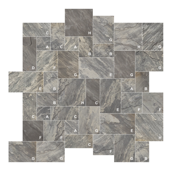 Paver Ashlar Pattern - Ebony Black