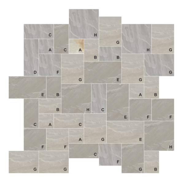 Paver Ashlar Pattern - Grey Mist