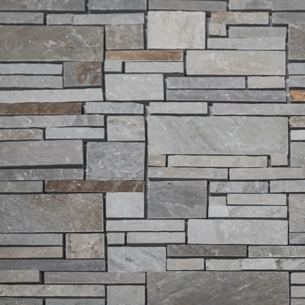 Thin Veneer - Grey Mist Ashlar Pattern