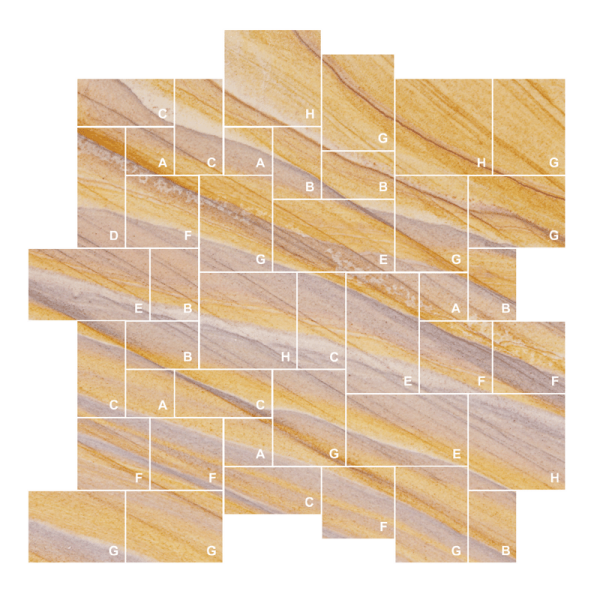Paver Ashlar Pattern - Rainbow Sandstone