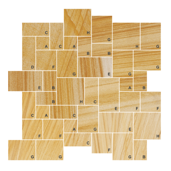 Paver Ashlar Pattern - Teakwood Sandstone