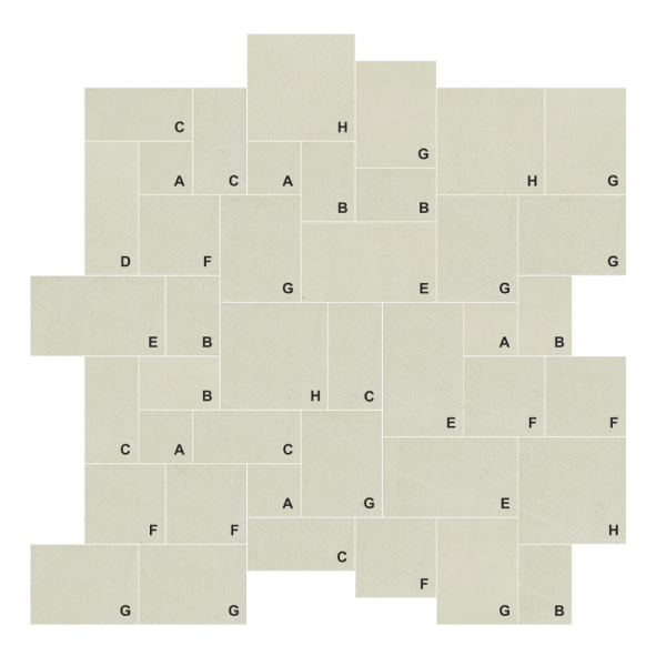 Paver Ashlar Pattern - Vintage White