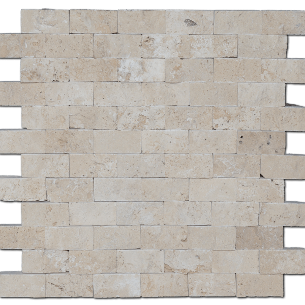 Travertine - Ivory Split Face 1x2