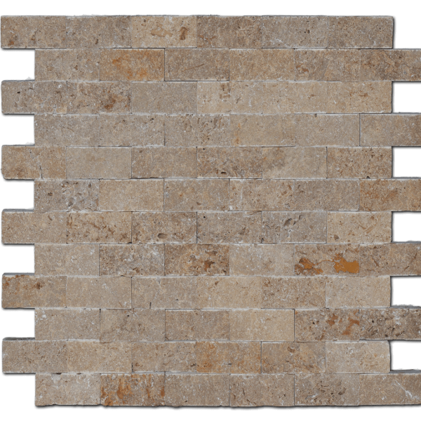 Travertine - Noce Split Face 1x2