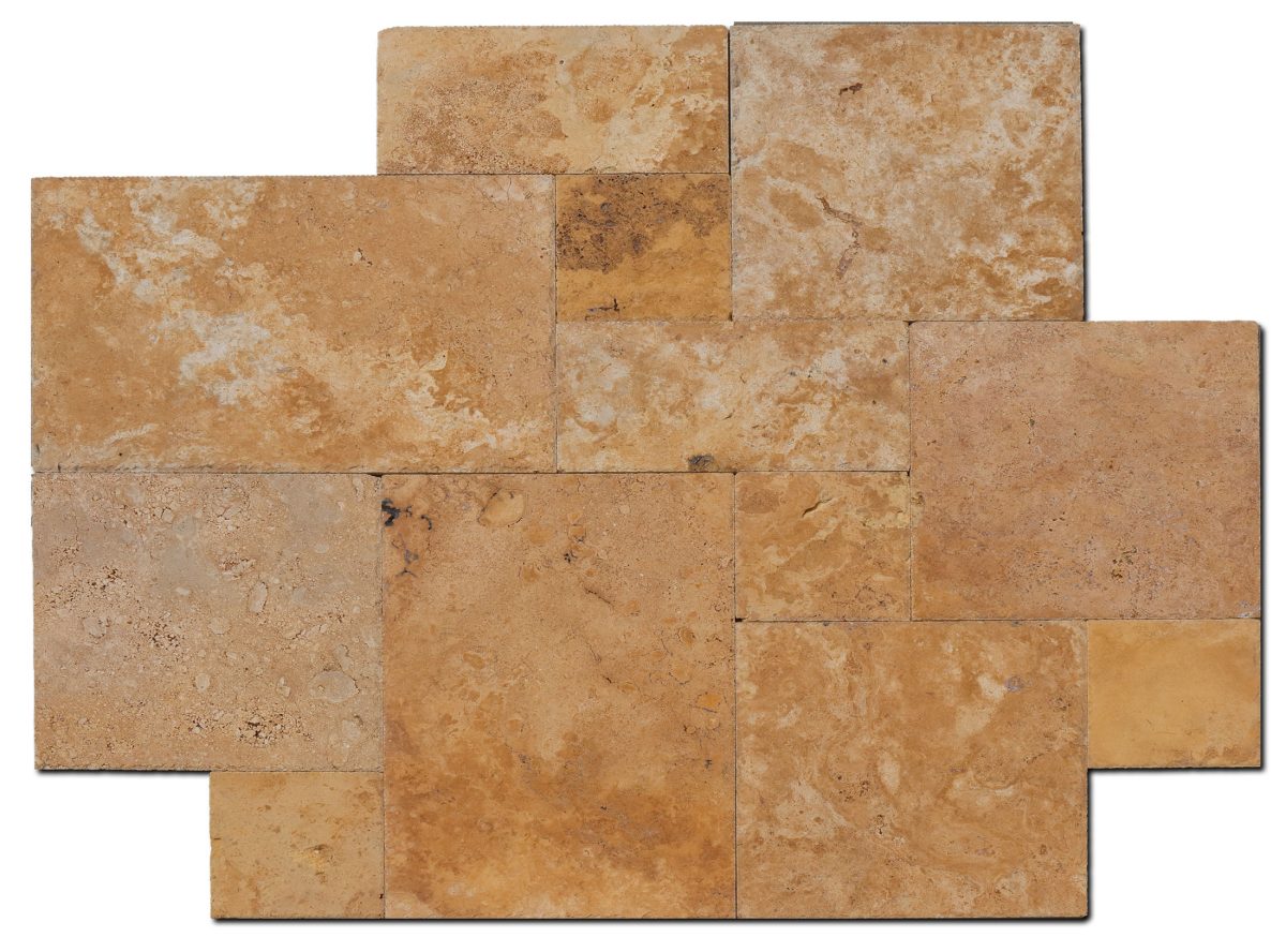 Travertine - Tuscany Gold 4pc Pattern - Image 1