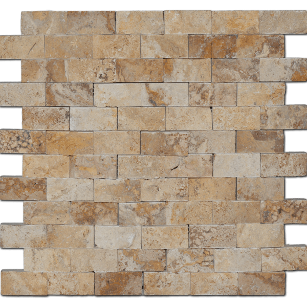 Travertine - Tuscany Gold Split Face 1x2