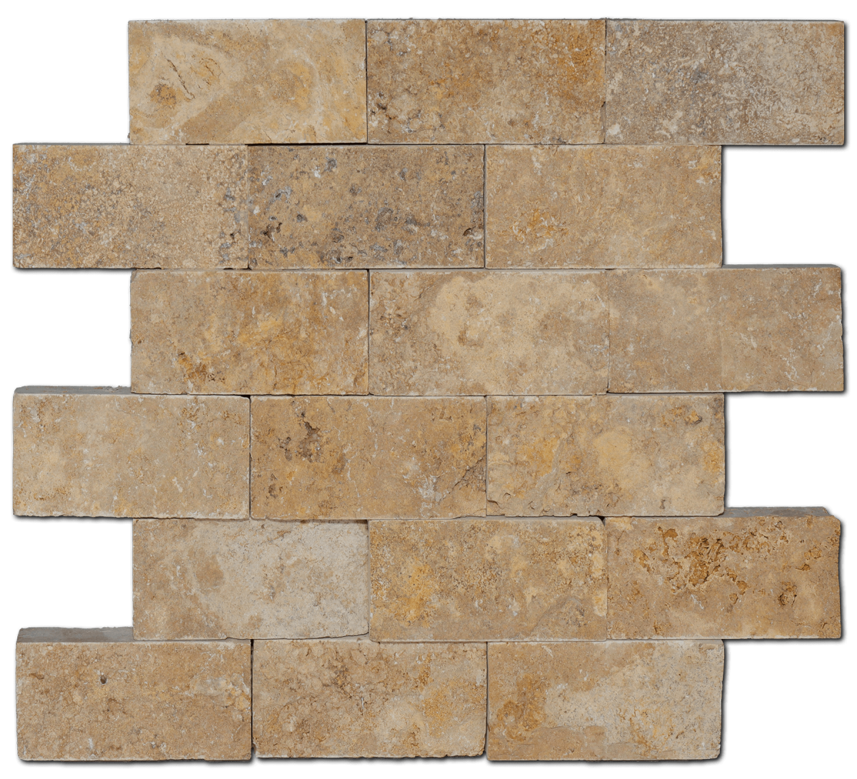 Travertine - Tuscany Gold Split Face 2x4 - Image 1