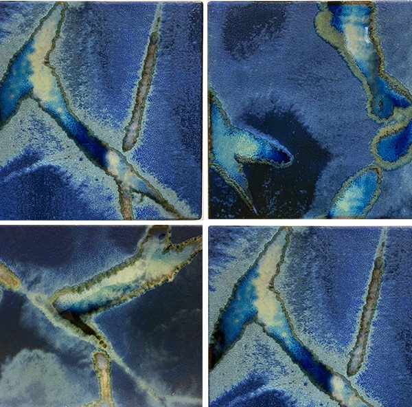 Pool Tile - Sakura Deep Blue