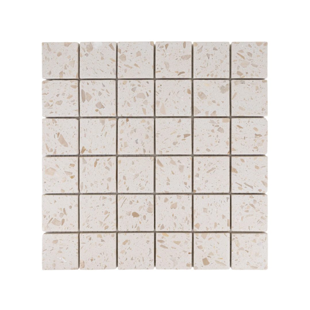Sand 2x2 Terrazzo Mosaic - Sand - Image 1